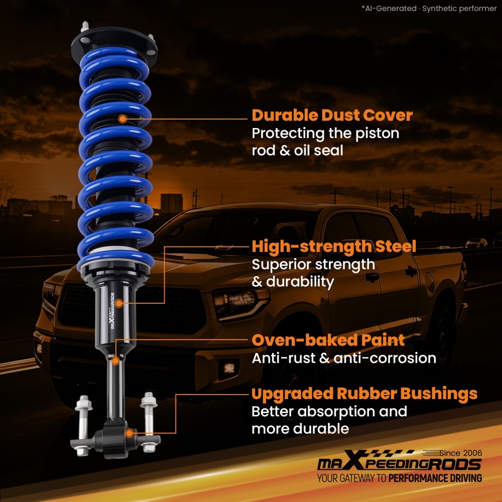 Leveling Strut 0-2 Front compatible for Ford F-150 4WD 2014-2026 Adjustable Damping