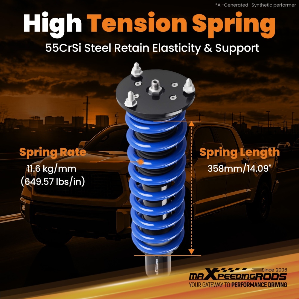 Leveling Strut 0-2 Front compatible for Ford F-150 4WD 2014-2026 Adjustable Damping
