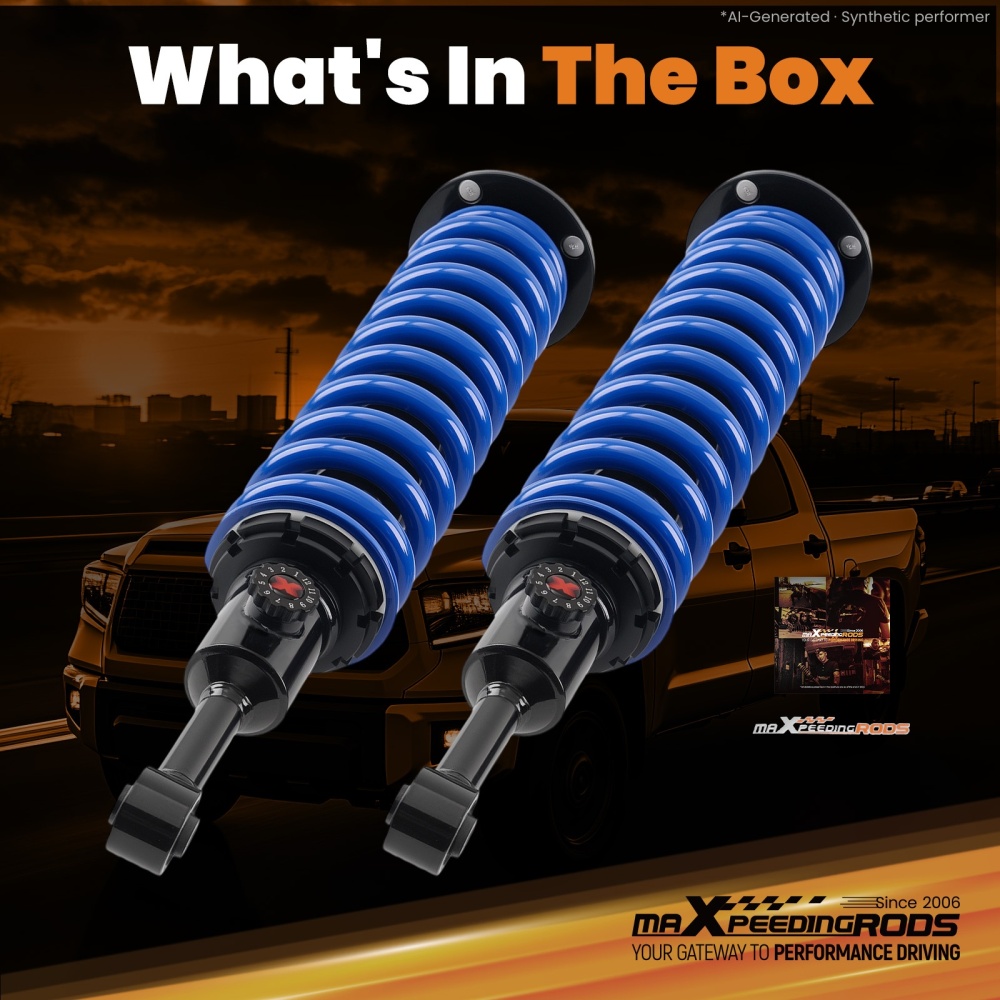 Front Lift Strut 3-3.5 compatible for Toyota Tundra 07-21 2WD 4WD 12-Level Rebound Tunable
