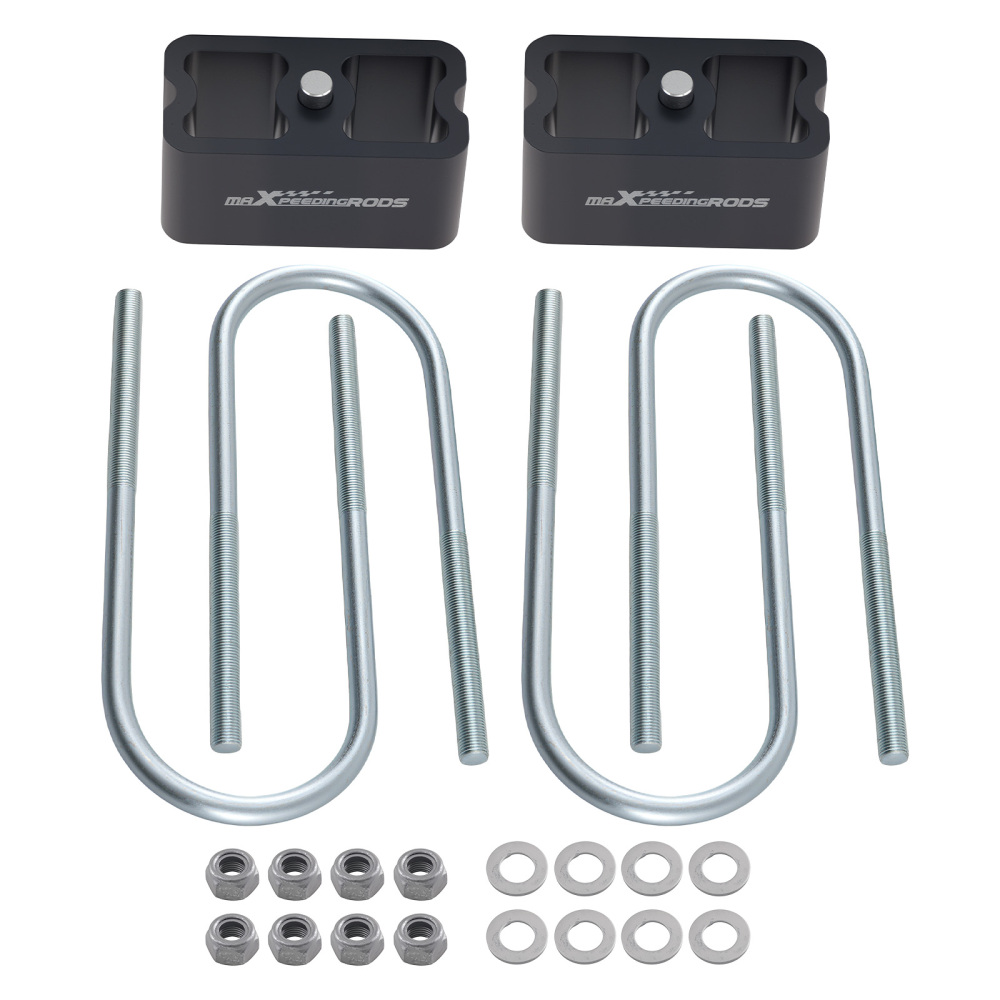 2 Aluminum Rear Lowering Block for 04-12 compatible for Chevy Colorado/Canyon 2WD w/Bolts