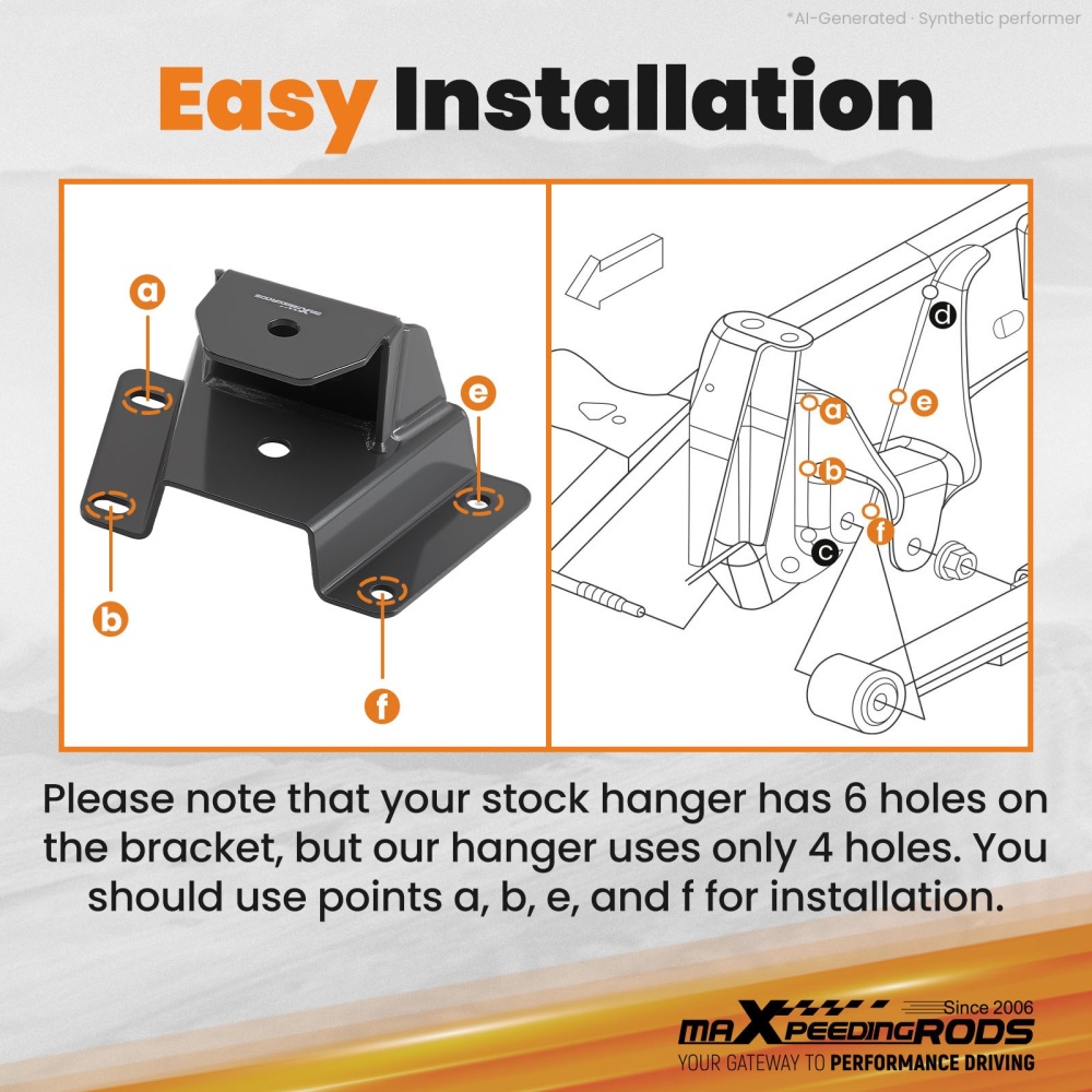 2 Kit Rear compatible for Ford F-150 compatible for Harley Davidson 1997-2003 Lowering Drop Hanger