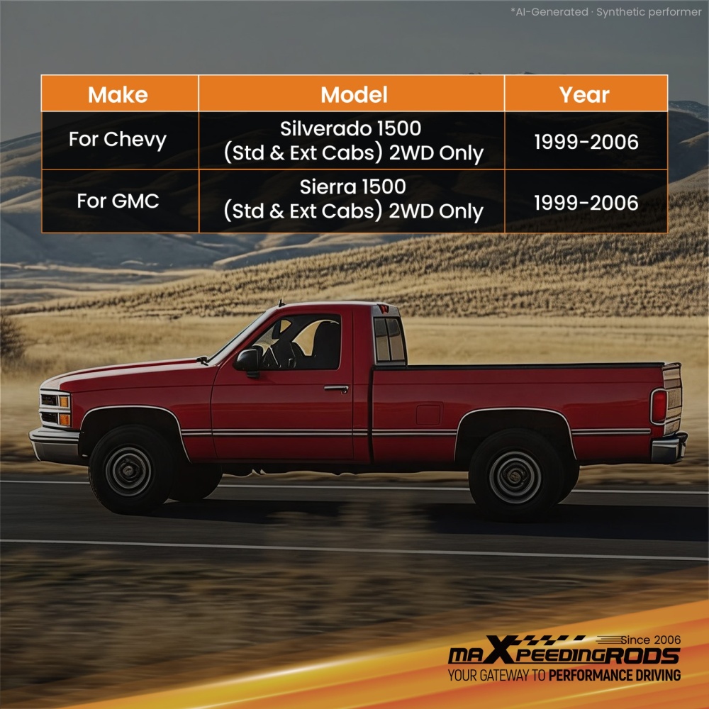 3 Lowering Leaf Springs Rear compatible for GM Silverado 1500 1999-2006 2WD Pair