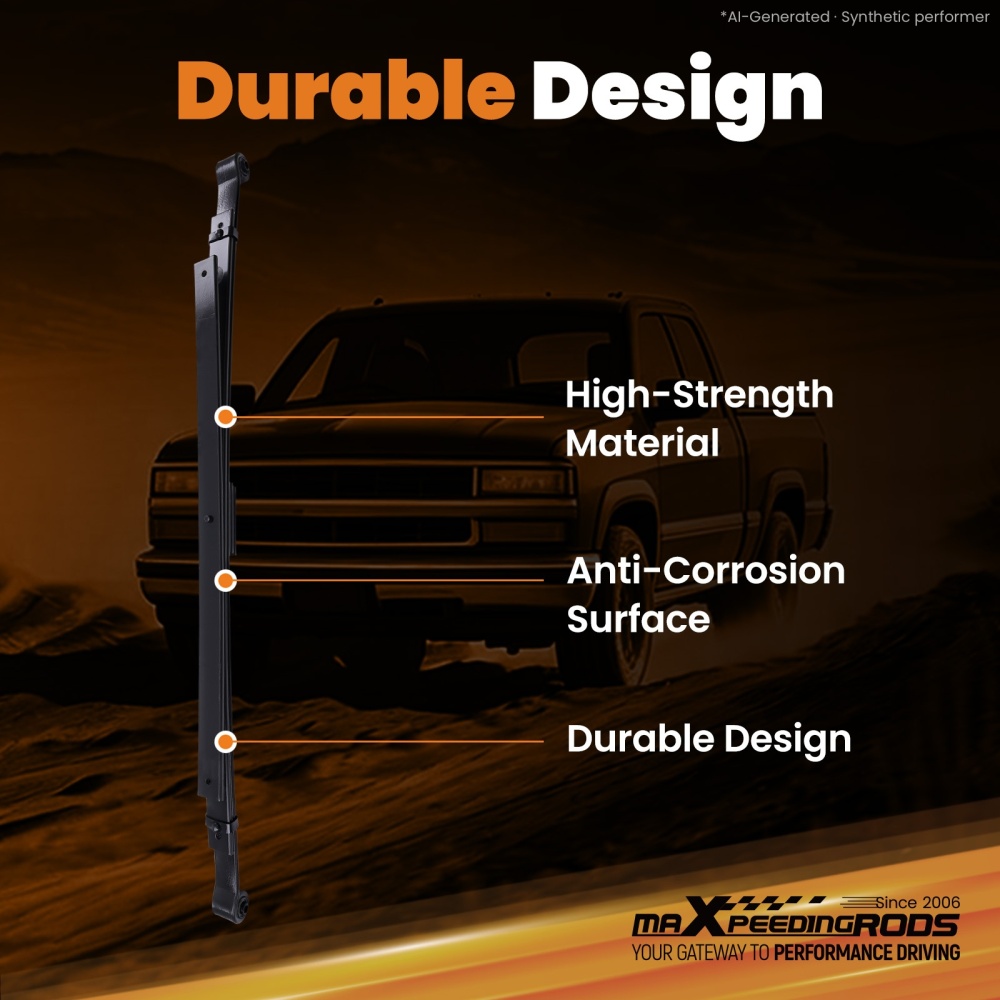 3 Lowering Leaf Springs Rear compatible for GM Silverado 1500 1999-2006 2WD Pair