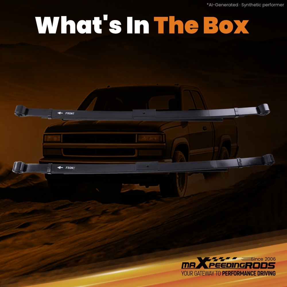 3 Lowering Leaf Springs Rear compatible for GM Silverado 1500 1999-2006 2WD Pair
