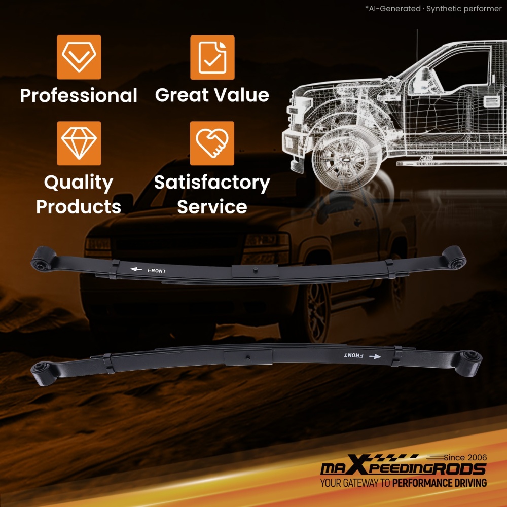 3 Leaf Spring Lowering Rear compatible for GM Colorado/Canyon 2004-2012 2WD Drop Kit