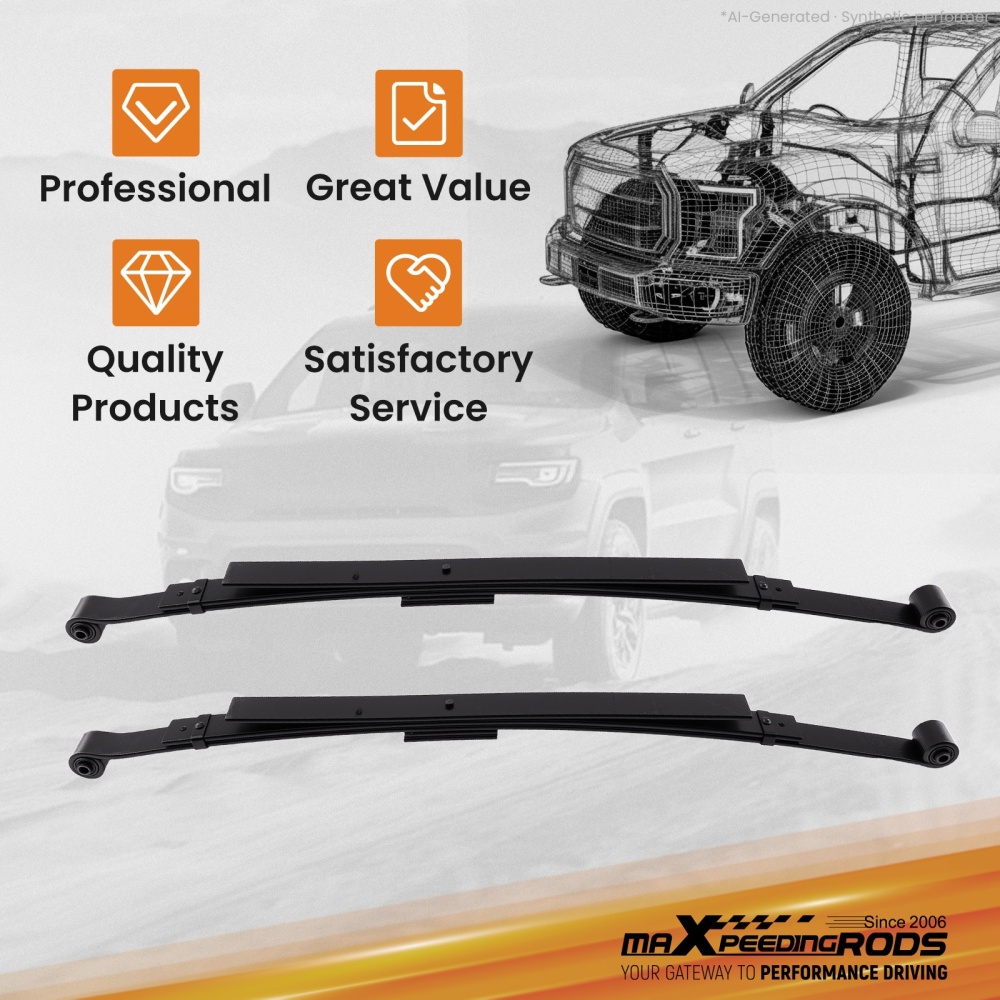 3 Drop Rear Lowering Leaf Spring compatible for Dodge Dakota 2WD 1997-2004 Bolt-on Steel