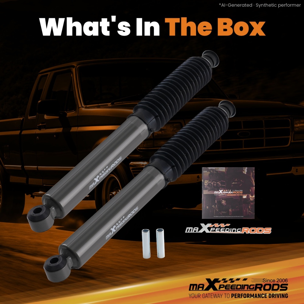 3 Front Lowering Shock Absorbers compatible for Ford Ranger 2WD 1983-1997 Twin-Tube