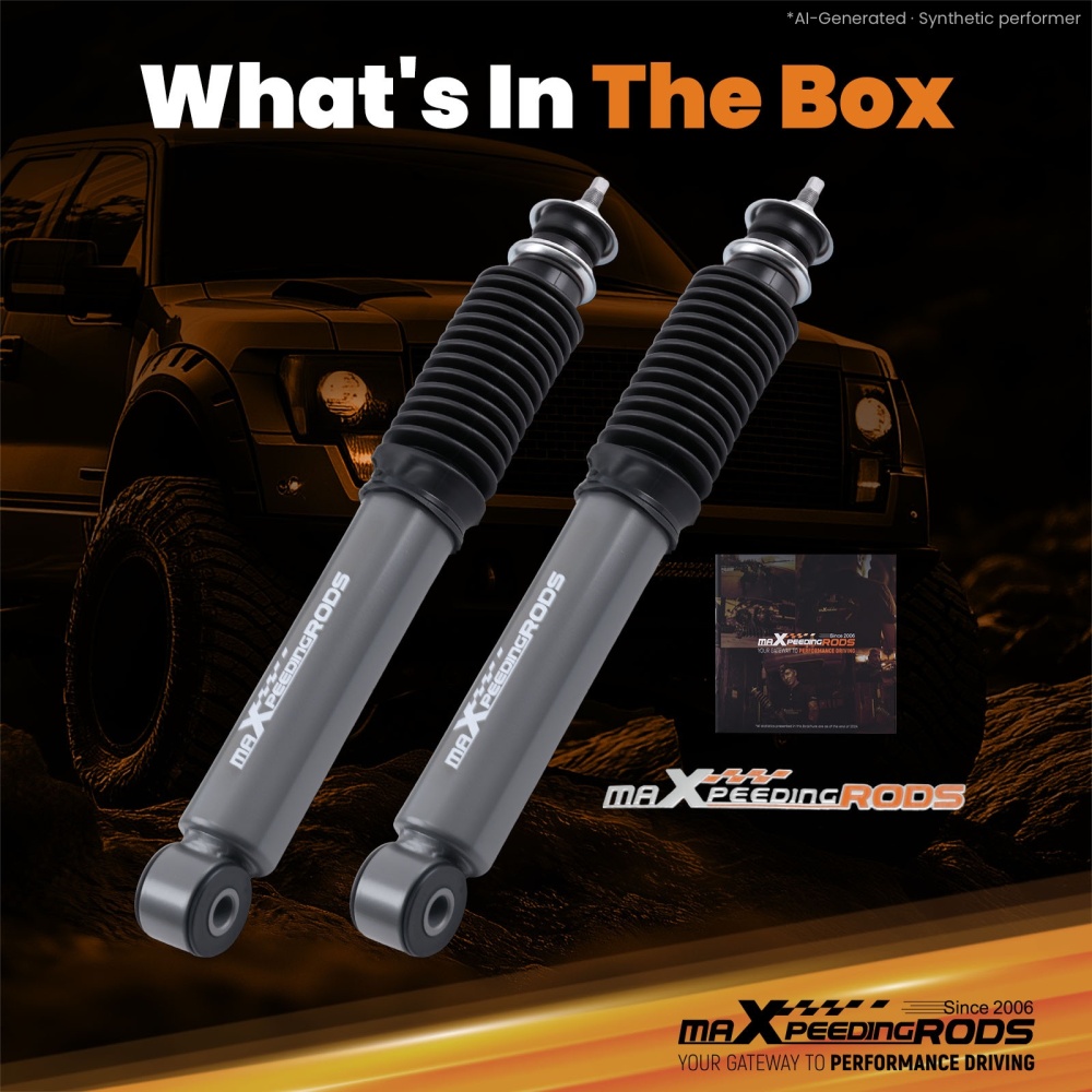 Front 2 Drop Lowering Shock compatible for Nissan Frontier 2WD 1998-2003 Gas Pair