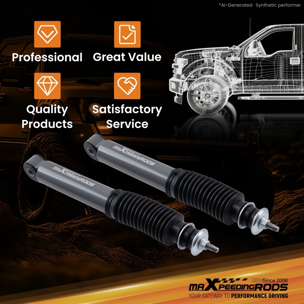 Front 2 Drop Lowering Shock compatible for Nissan Frontier 2WD 1998-2003 Gas Pair