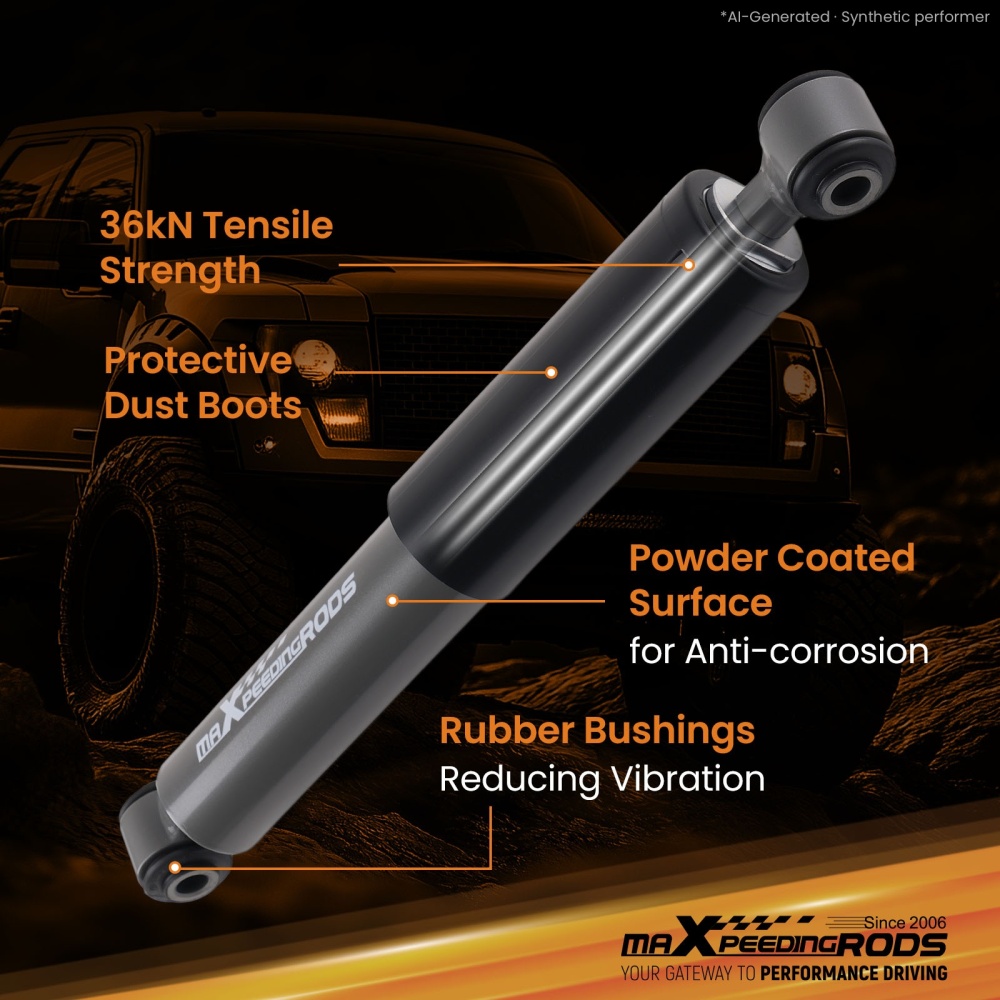 Front Lowering Shock for 1982-2004 compatible for Chevy S10 compatible for GMC S15 4WD 1-3 Nitrogen