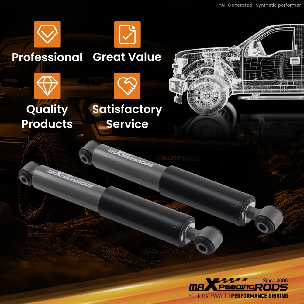 Front Lowering Shock for 1982-2004 compatible for Chevy S10 compatible for GMC S15 4WD 1-3 Nitrogen
