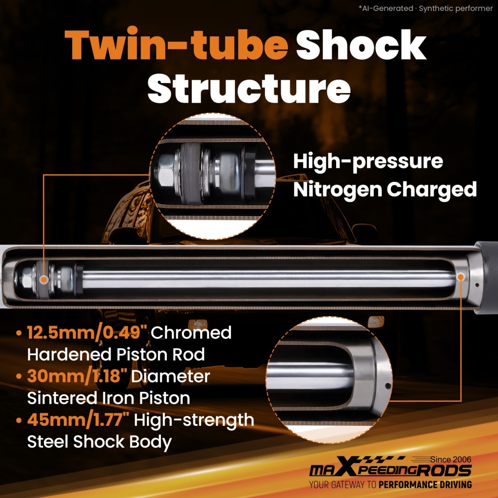 Front Lowering Shock compatible for Chevrolet S10 Blazer compatible for GMC Sonoma 1995-2003 Charged