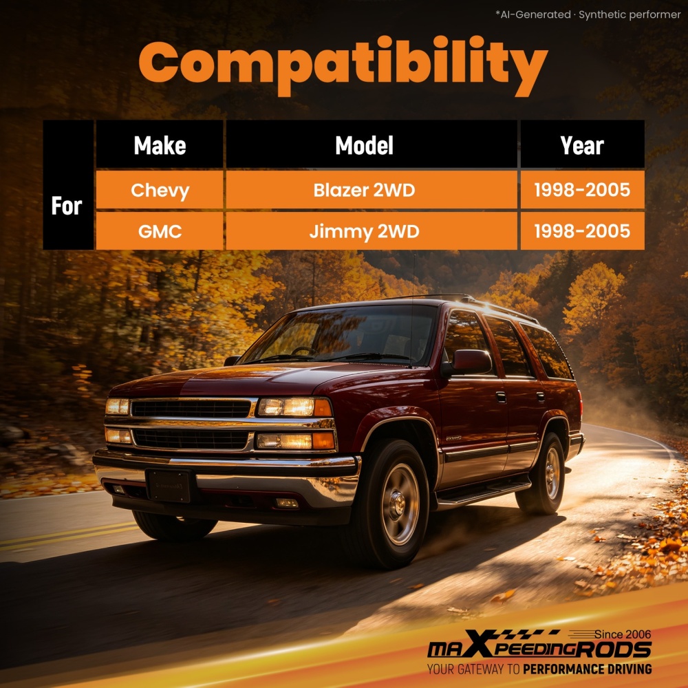2 3Front Coil Spring Lowering Kit compatible for Chevy Blazer/Compatible for GMC Jimmy 1998-2005