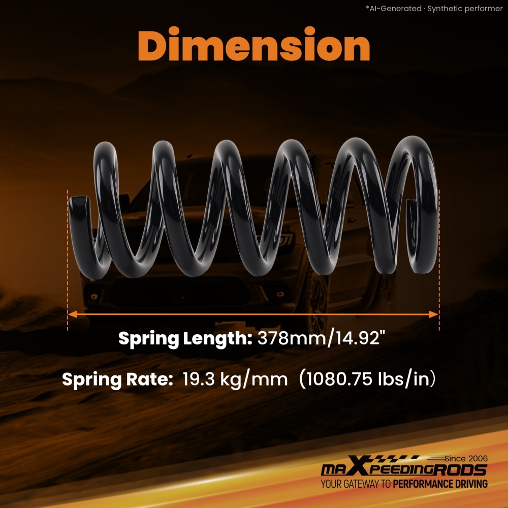 1 Front Coil Spring Lowering compatible for Chevrolet C1500 compatible for Silverado 1988-1998 V8 2WD