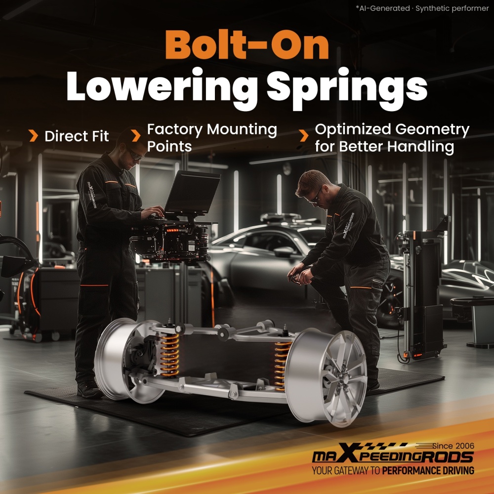 1 Front Coil Spring Lowering compatible for Chevrolet C1500 compatible for Silverado 1988-1998 V8 2WD