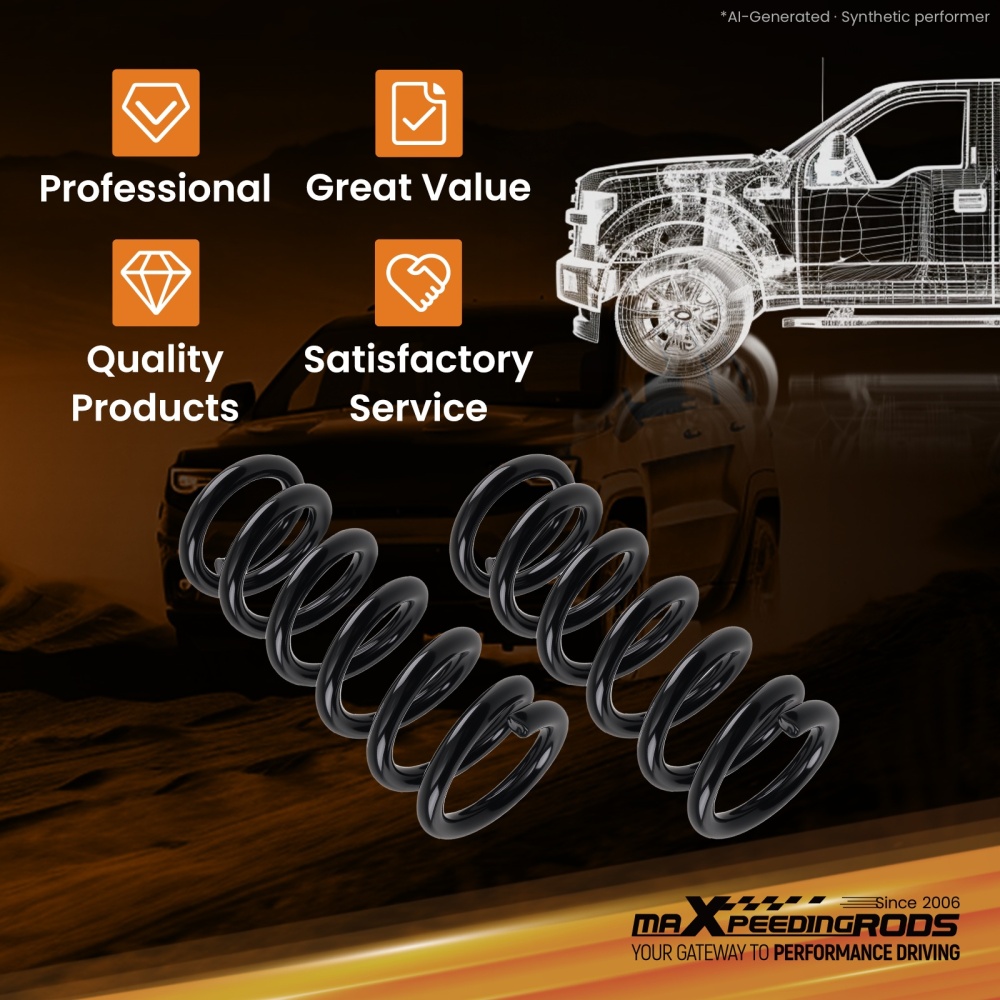 1 Front Coil Spring Lowering compatible for Chevrolet C1500 compatible for Silverado 1988-1998 V8 2WD