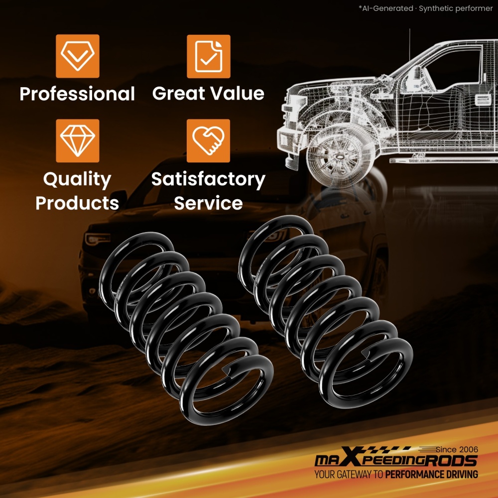 2 Front Coil Lowering Spring Set compatible for Nissan Titan 2WD 2004-2018