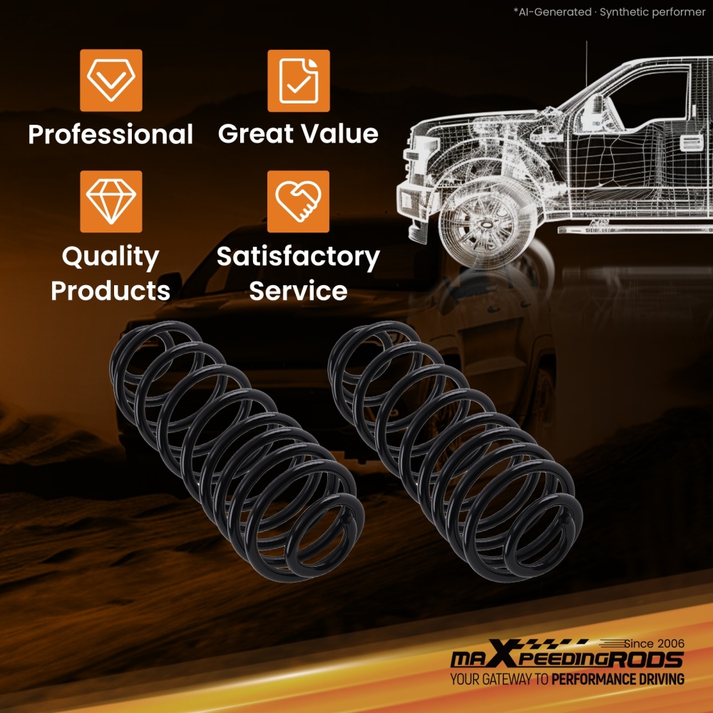 3 Rear Coil Lowering Springs compatible for Chevy Trailblazer/Compatible for GMC Envoy 2002-2009 Pair