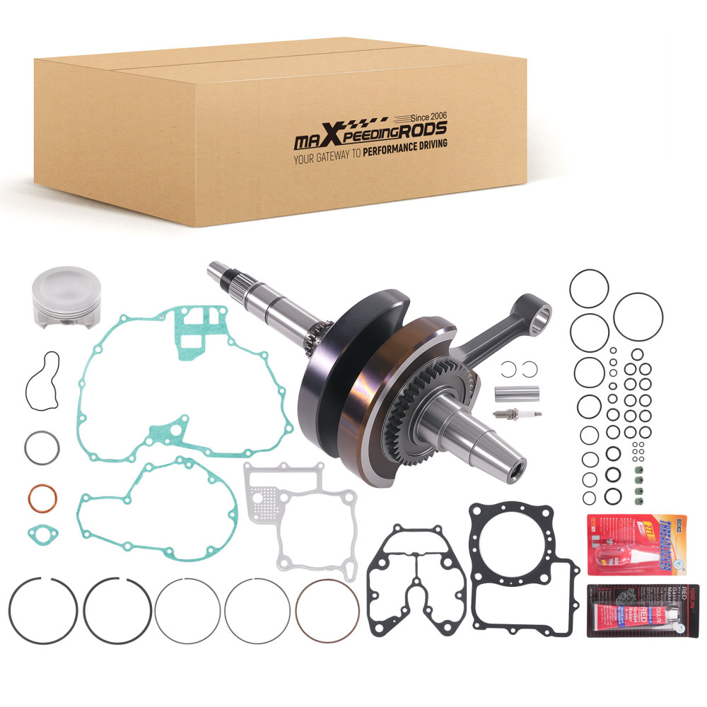 Engine Crankshaft Piston Set compatible for Honda TRX680 ATV 06-14 Gasket Kit Included