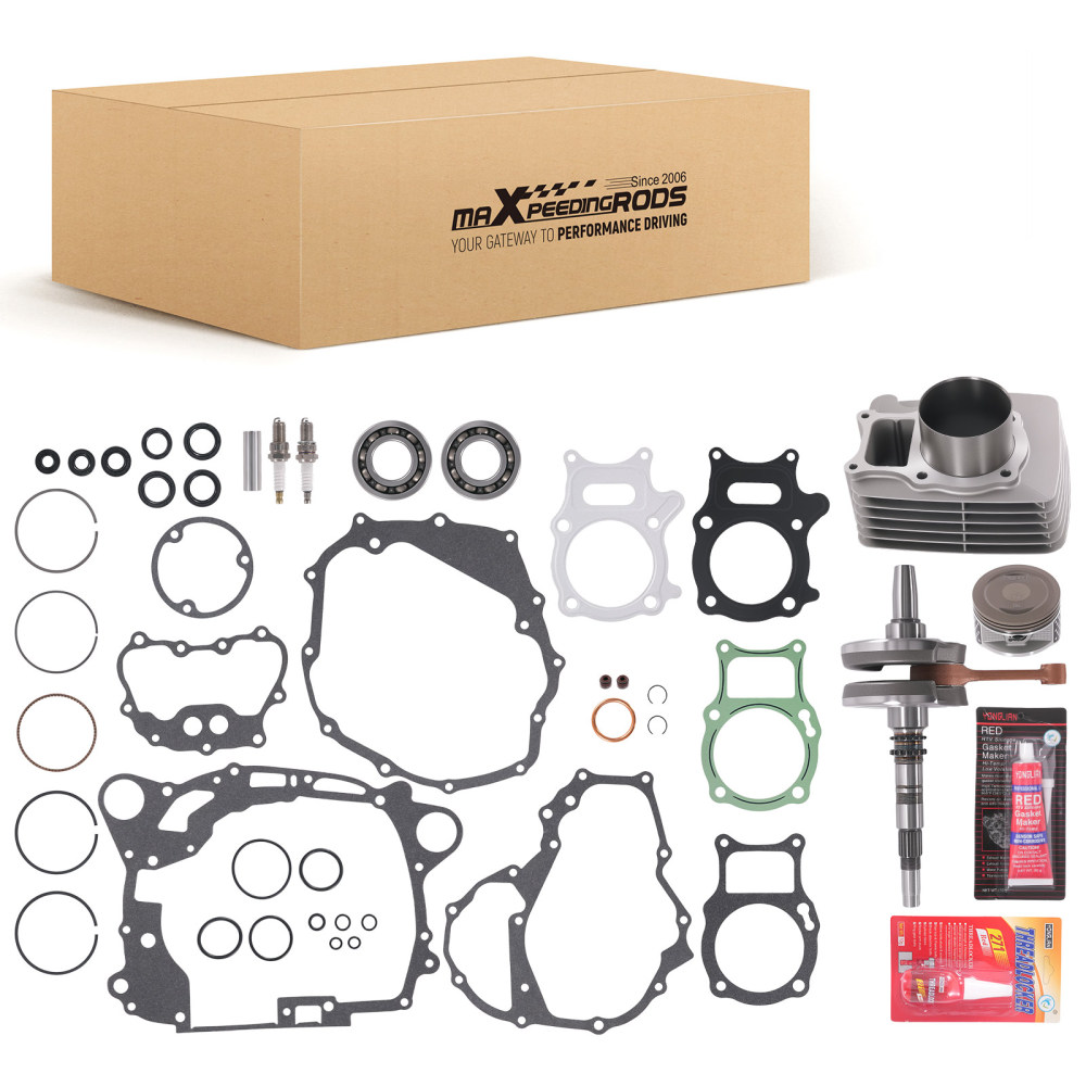 Cylinder Piston Gasket Kit compatible for Honda TRX250EX TRX250X Sportrax 250 2001-22 74mm