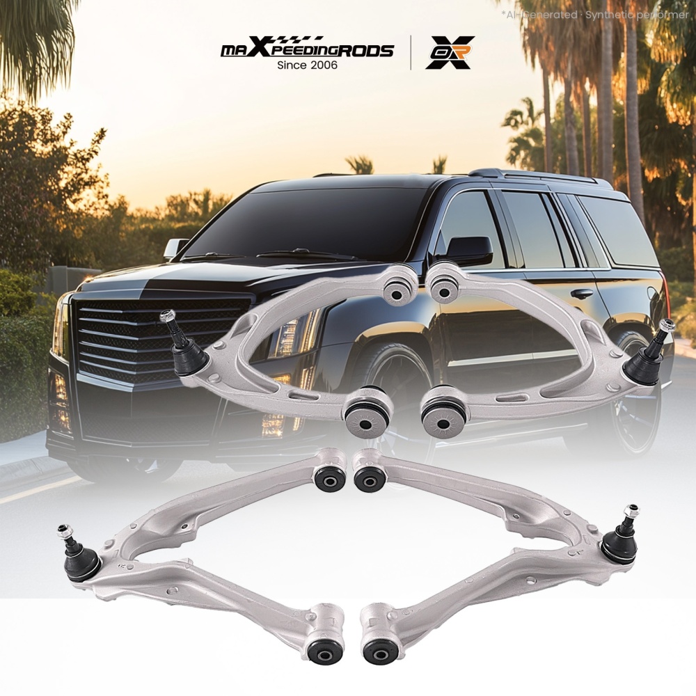 Upper Lower Aluminum Control Arms For 2014-2016 compatible for Chevy Silverado GMC Sierra 1500