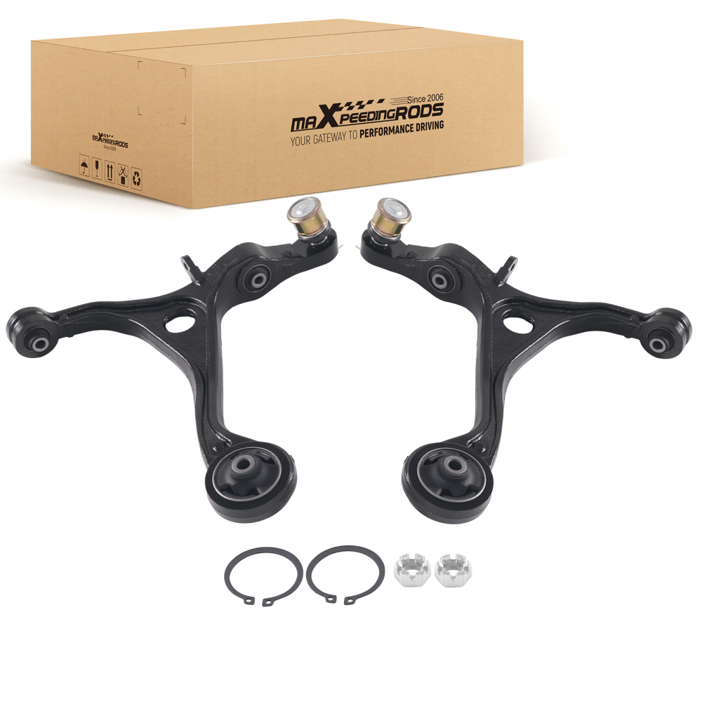 4pcs Front Lower Control Arms + Lower Ball Joints for 2004 2005 2006 compatible for Acura TL