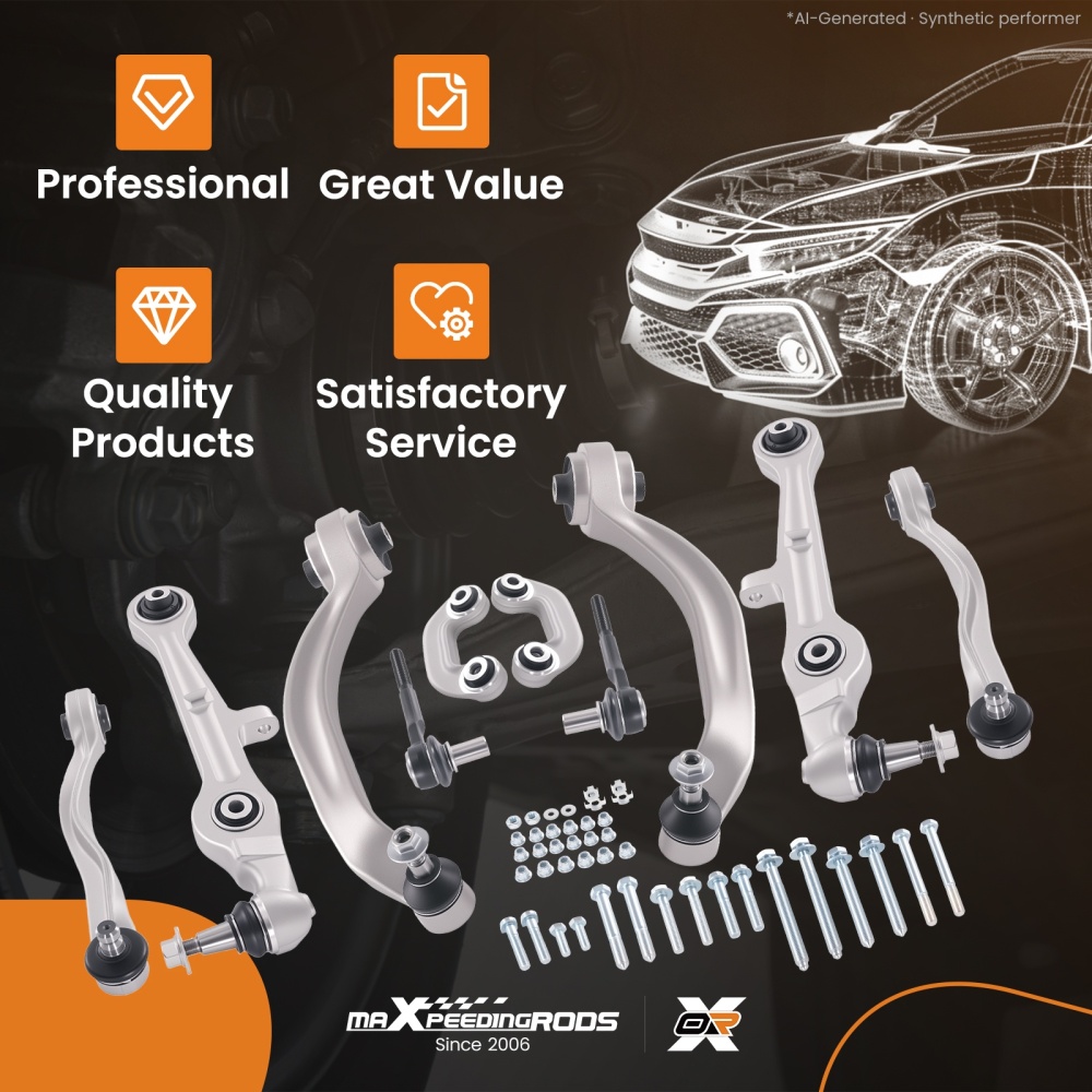 12PC Suspension Control Arm compatible for Audi A4 8EC 8ED compatible for Seat Exeo 2004-2013
