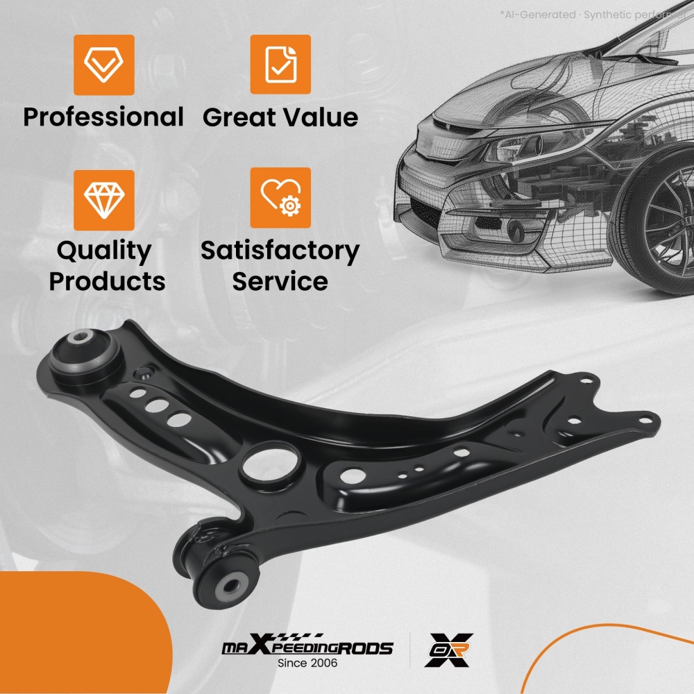 1X FRONT LOWER RIGHT CONTROL ARM WISHBONE compatible for AUDI A3 compatible for SKODA OCTAVIA 3 compatible for VW GOLF 7