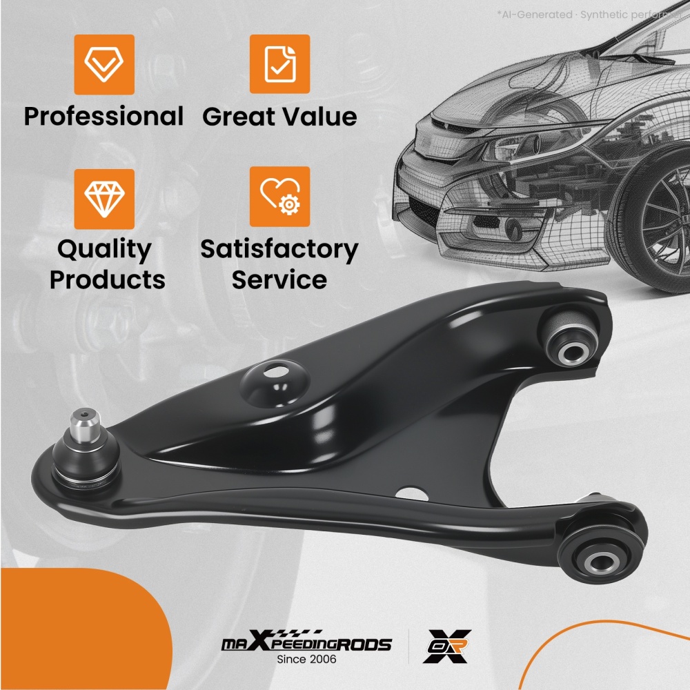 Control Arm Kit Front Right compatible for Renault Logan/Sandero 2012-On R-788