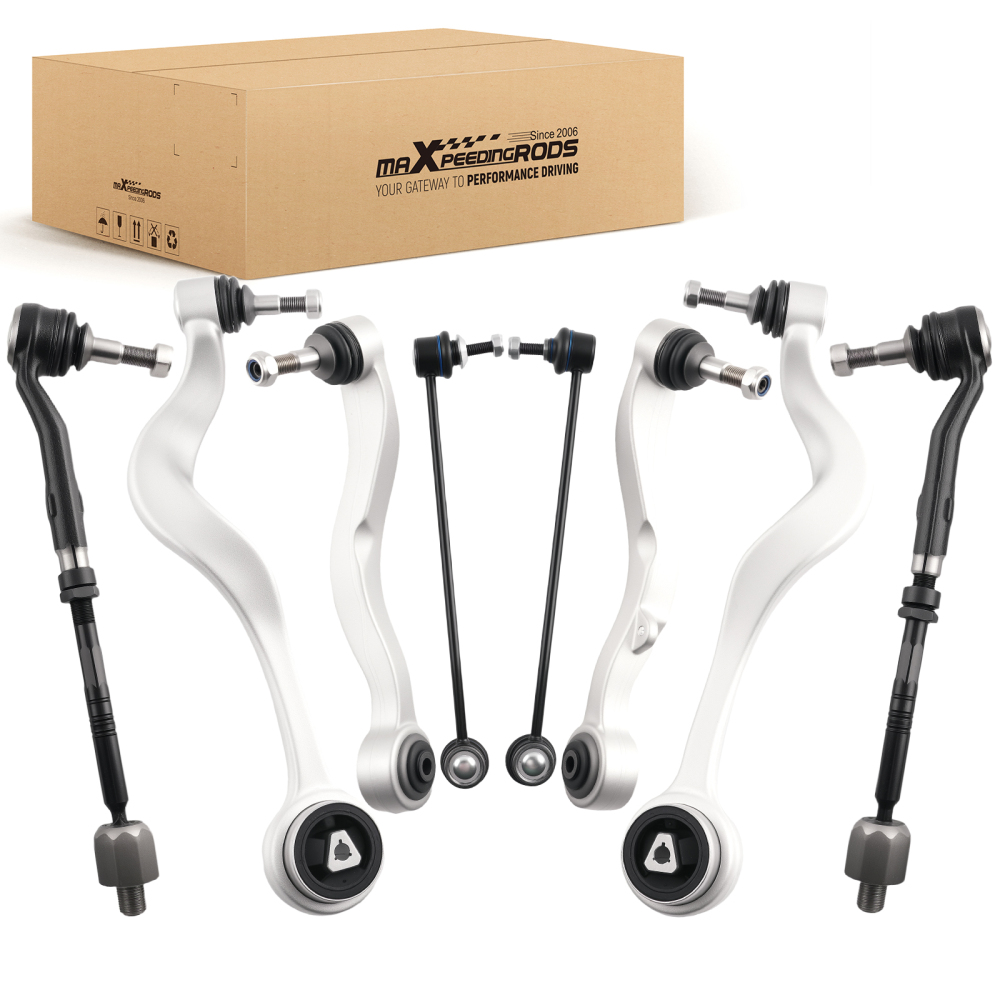 Wishbones Bras de Suspension Avant 8PCS Kit compatible pour BMW 5 E60 E61 31306781548