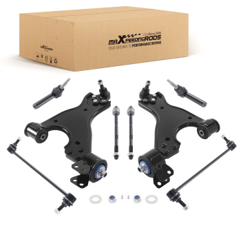 8x Front Lower Control Arms Sway Bar Link Tie Rods for 2008-2017 compatible for Buick Enclave