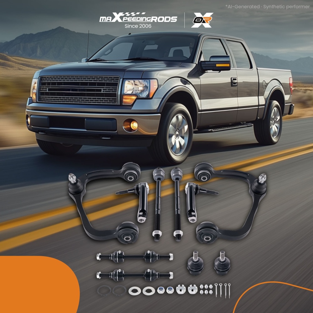 10x Front Lower Control Arms Sway Bar Tie Rods compatible for Ford F150 F-150 2009-2014
