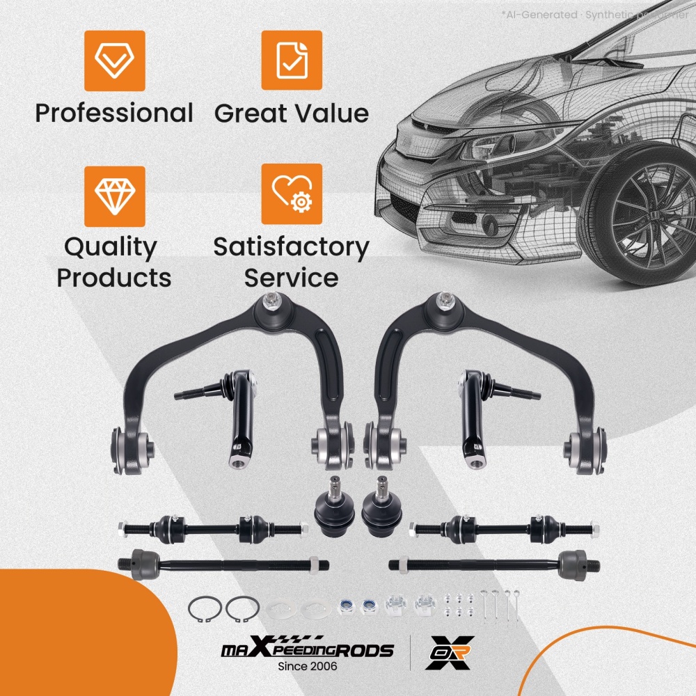 10x Front Lower Control Arms Sway Bar Tie Rods compatible for Ford F150 F-150 2009-2014
