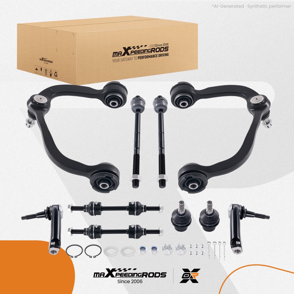 10x Front Lower Control Arms Sway Bar Tie Rods compatible for Ford F150 F-150 2009-2014