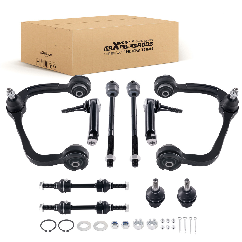 10x Front Lower Control Arms Sway Bar Tie Rods compatible for Ford F150 F-150 2009-2014