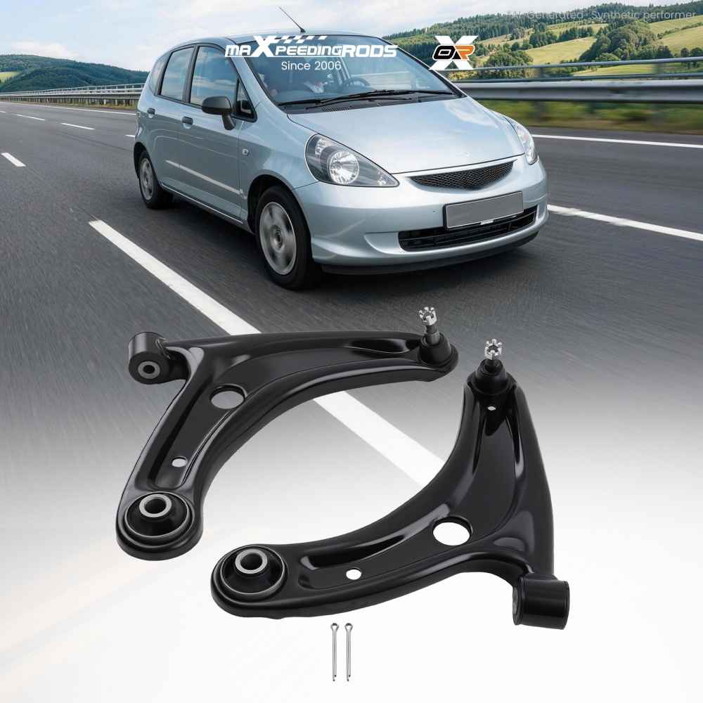 2x Front Lower Wishbone Control Arms compatible for Honda Jazz Mk2 GD GE2 GE3 2002-2008