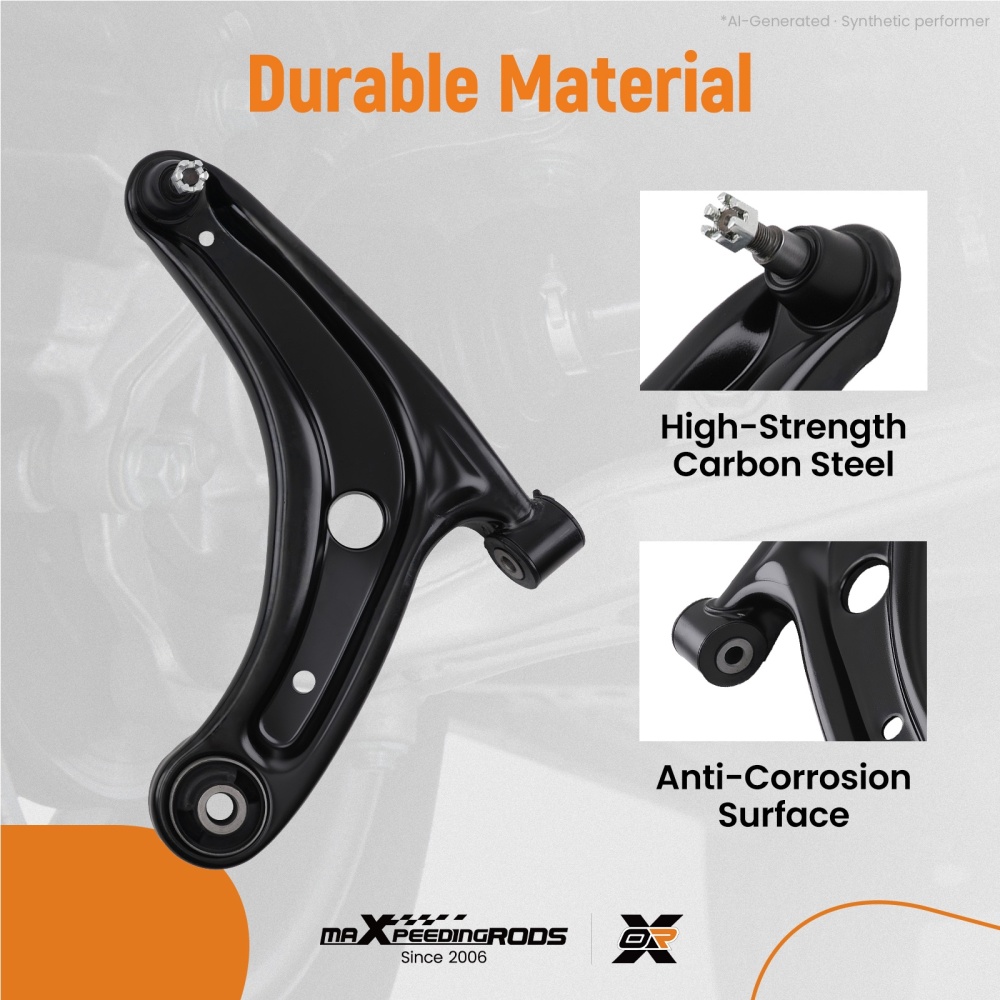 2x Front Lower Wishbone Control Arms compatible for Honda Jazz Mk2 GD GE2 GE3 2002-2008