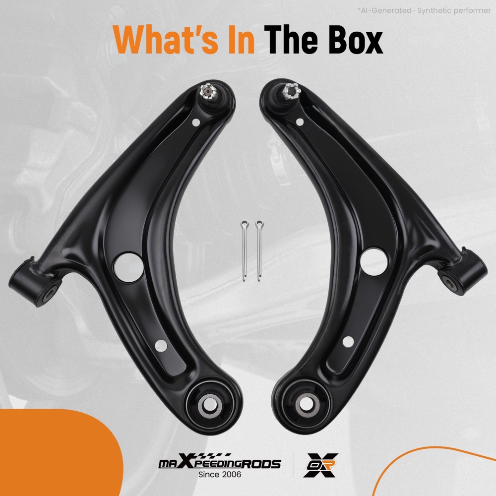 2x Front Lower Wishbone Control Arms compatible for Honda Jazz Mk2 GD GE2 GE3 2002-2008