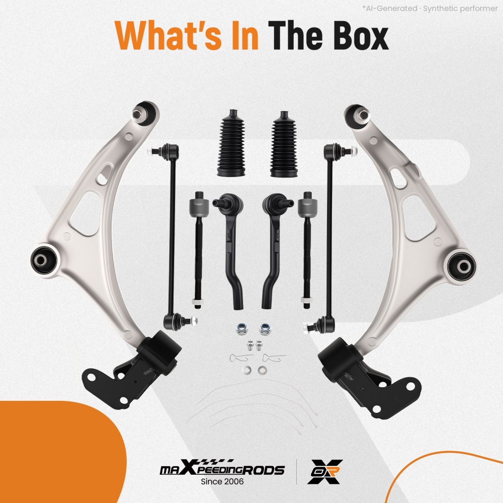 10x Front Suspension Lower Control Arms Kit For 2014-2020 compatible for Acura MDX compatible for Honda Pilot
