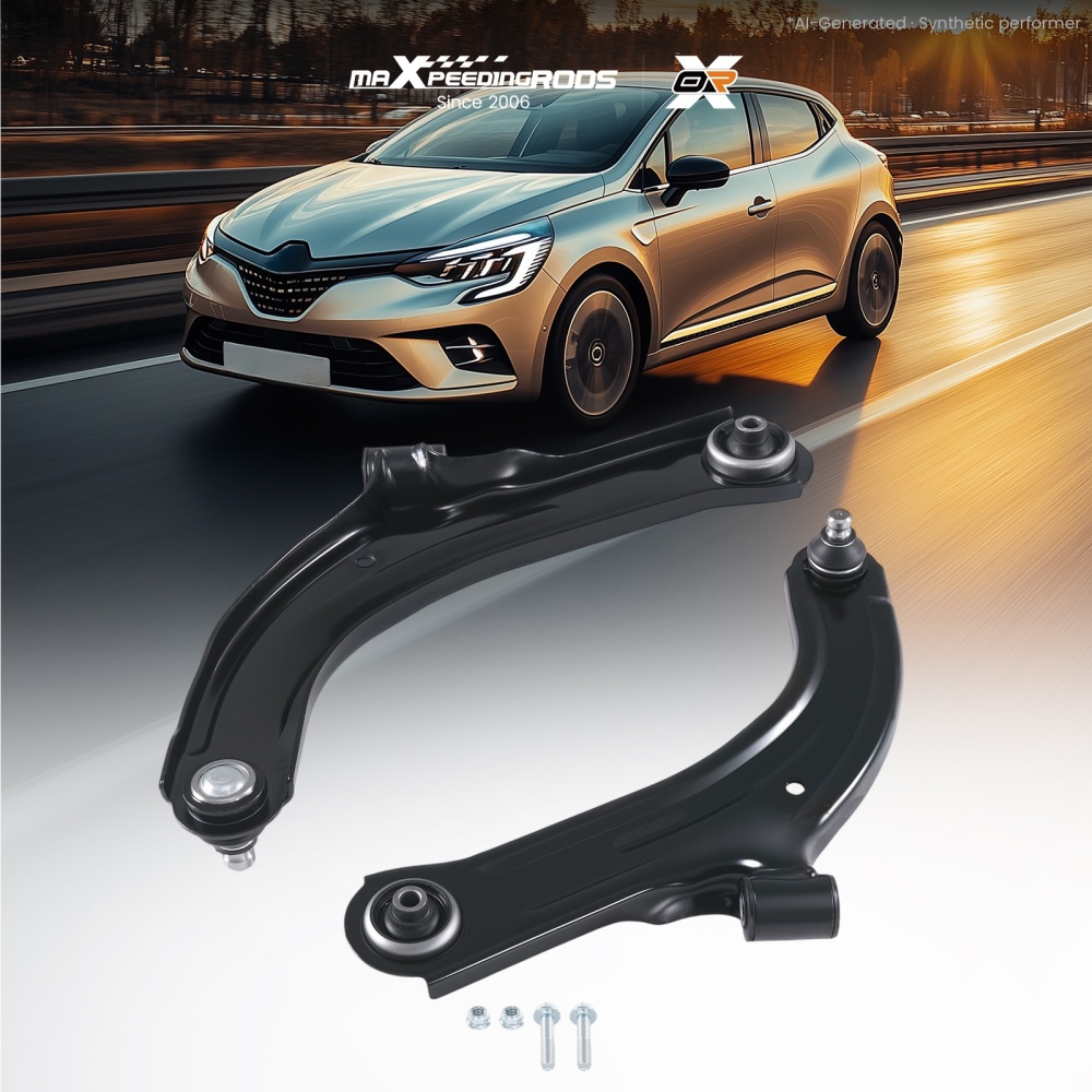 2pc Front Lower Wishbone compatible for Renault Clio III Hatch/Grandtour 05-14 8200346942