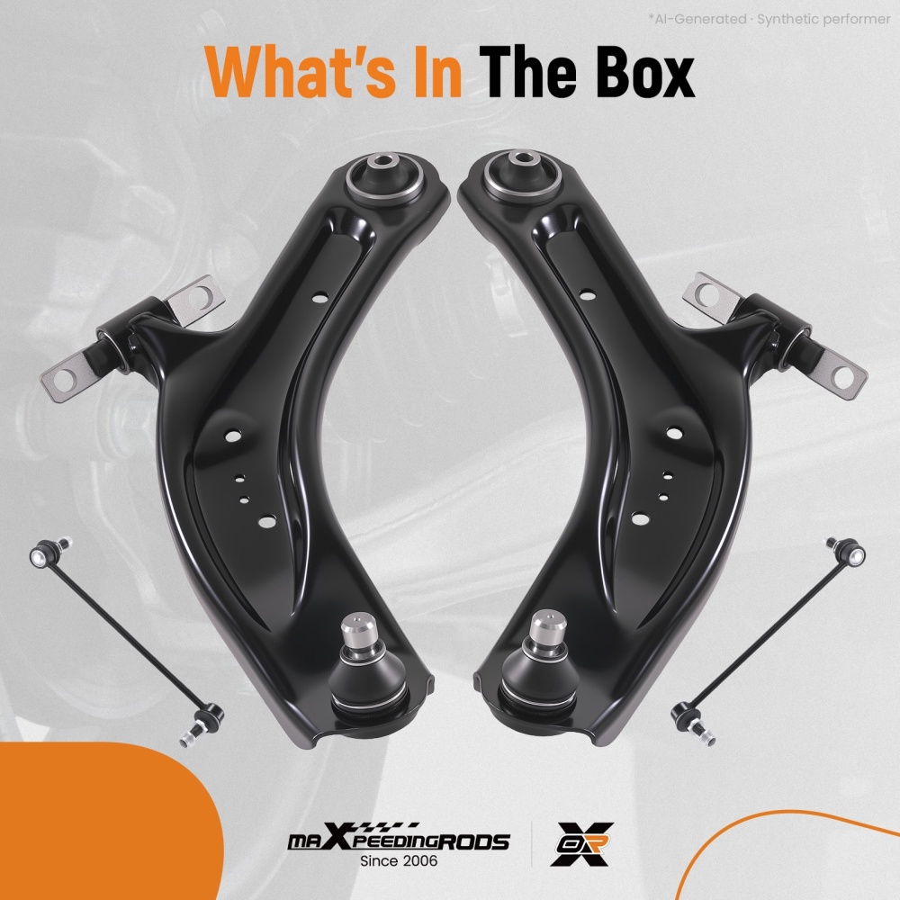 4Pc Front Suspension Lower Control Arms Ball Joint Assembly compatible for Nissan Rogue L+R