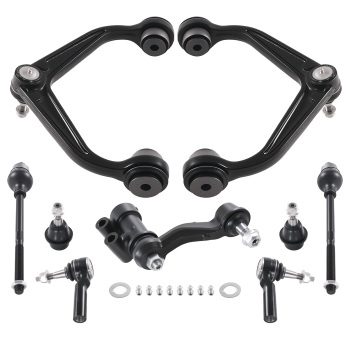 9x Front Control Arms Tie Rods for 2011-2019 compatible for Chevy Silverado Sierra 2500 3500 HD
