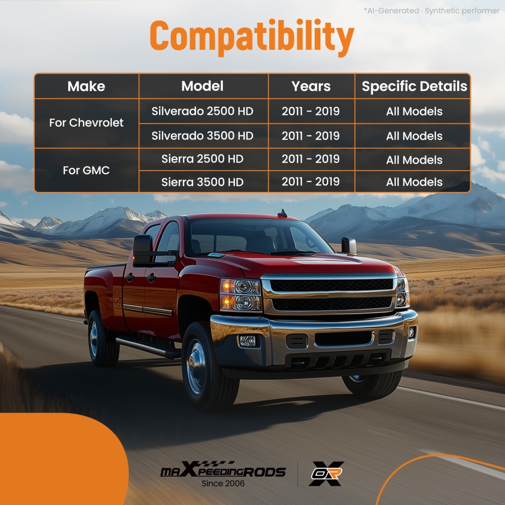 9x Front Control Arms Tie Rods for 2011-2019 compatible for Chevy Silverado Sierra 2500 3500 HD