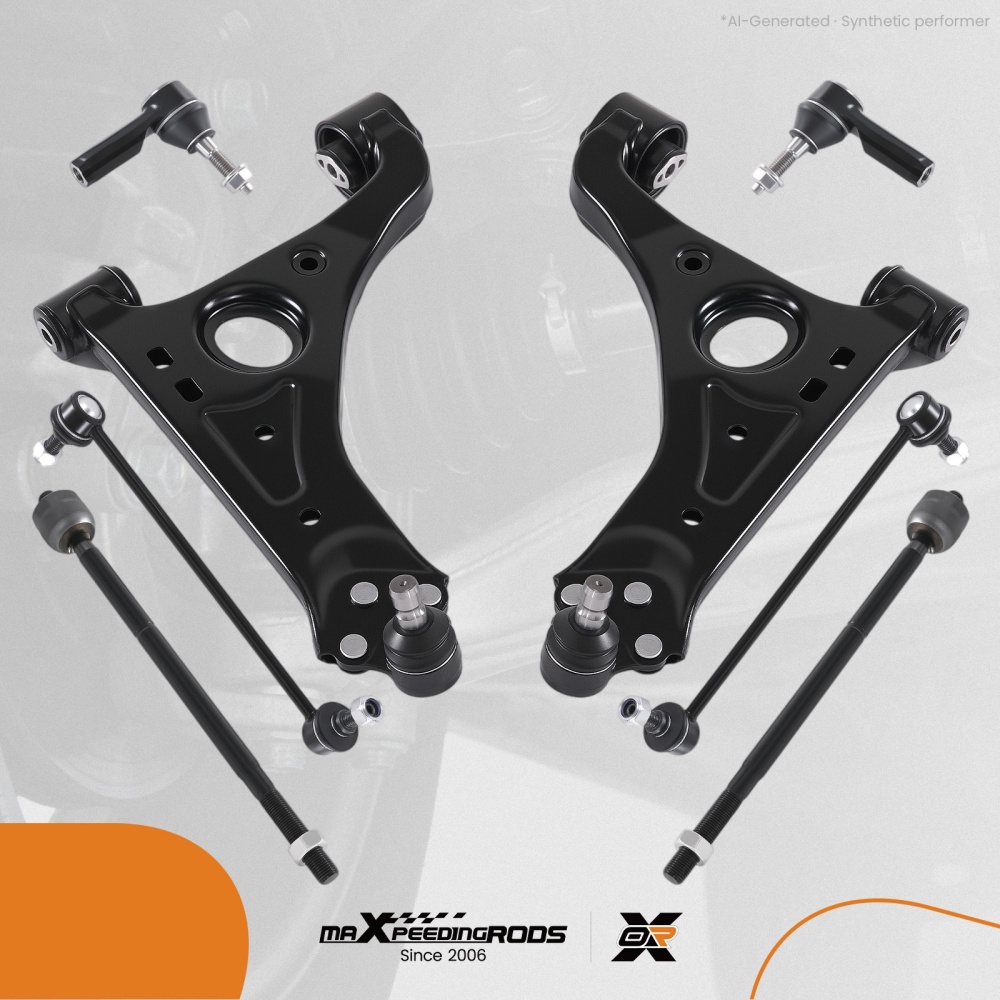 8x Front Lower Control Arms Tie Rods Sway Bars compatible for Buick Encore Trax 2013-2022