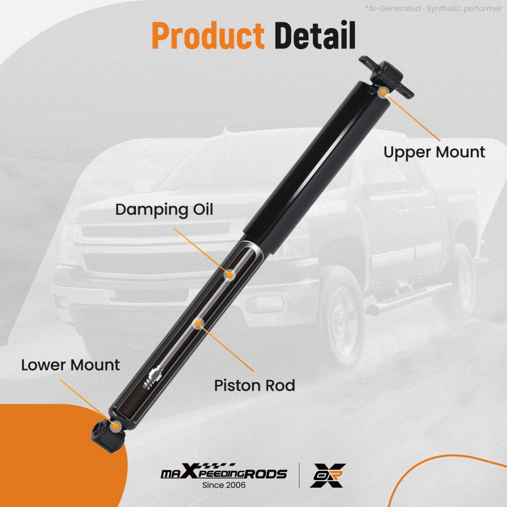 Rear Shock Absorber Assembly Left Right compatible for Isuzu Hombre 1996-2000 2WD Only
