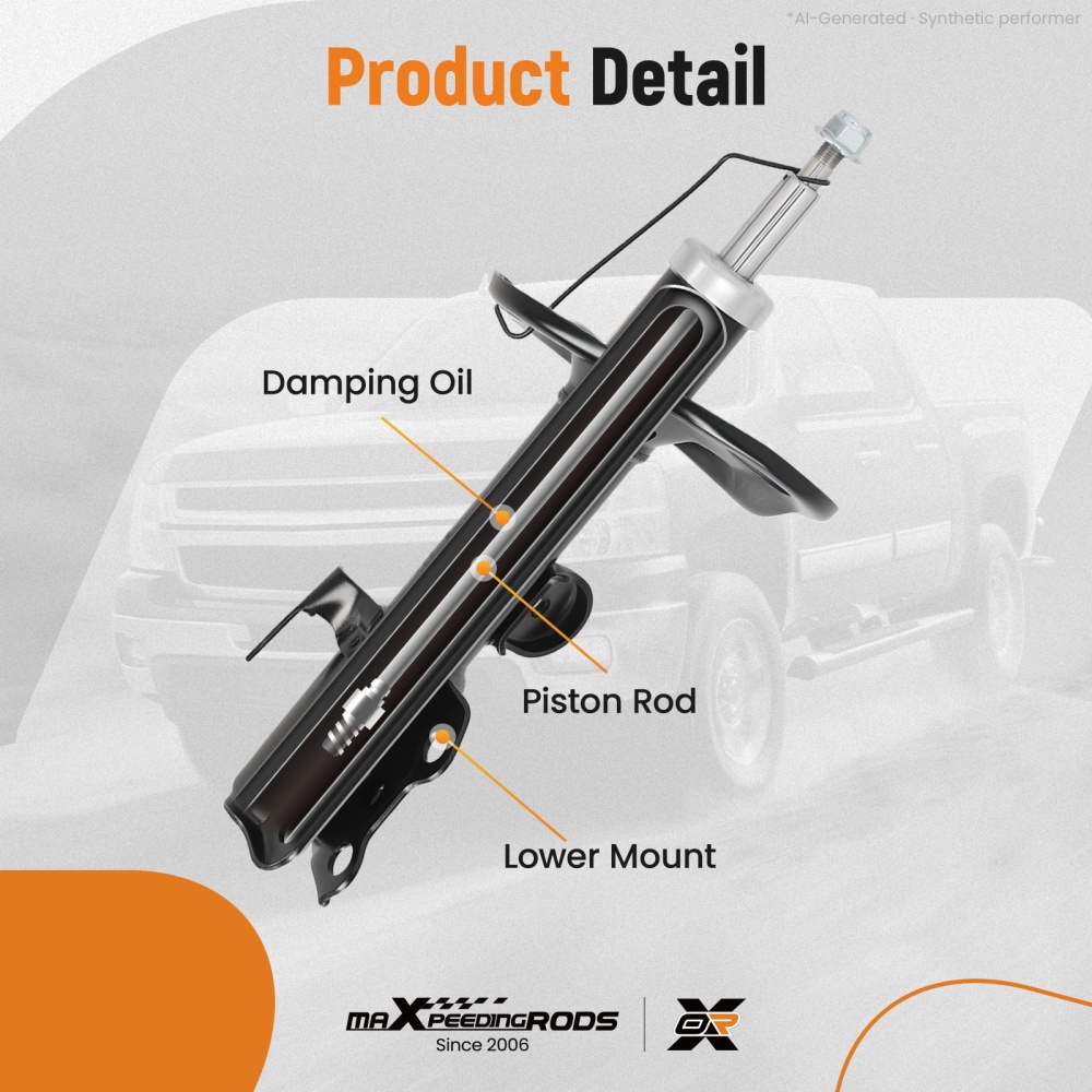 2x Front Shock Absorber compatible for Toyota RAV 4 2005-2013 4851042310 4851042311