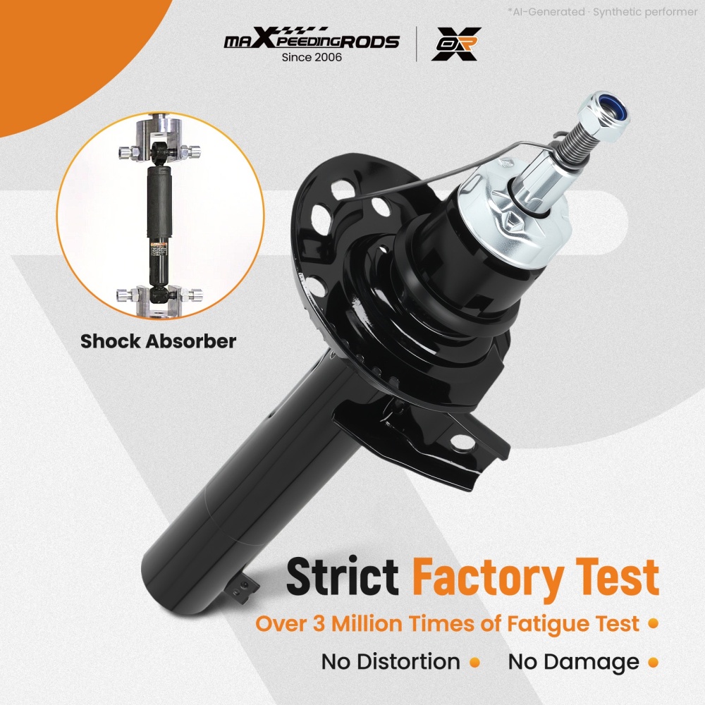 2x Front Shock Absorbers compatible for Skoda Octavia II VRS 2004-2010 Strut Suspension
