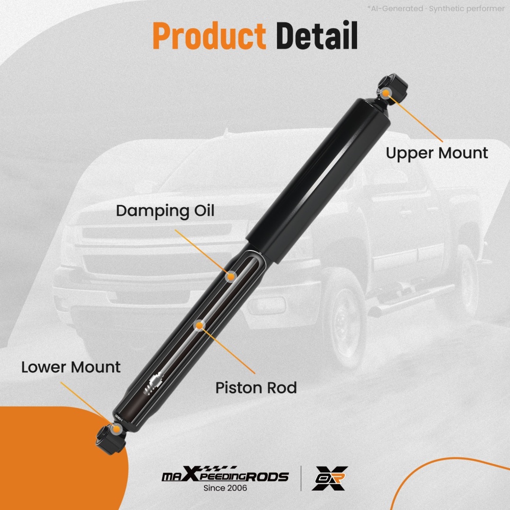 Rear Shock Absorbers compatible for Chevrolet Silverado 2500 HD 2001-2010 compatible for Dodge Ram 1500