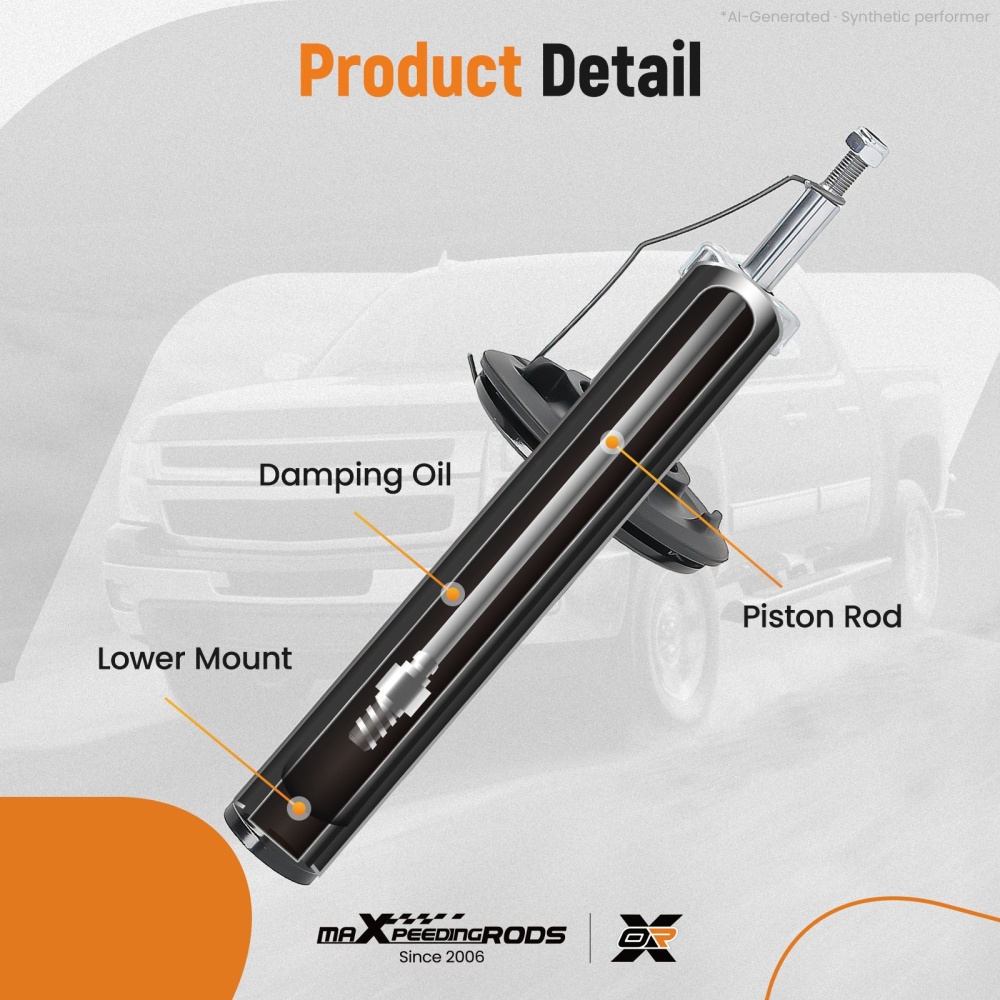 2x Shock Absorbers (Pair) Front 8T0413031AE 8T0413031AF compatible for Audi A4 A5 2007-2015