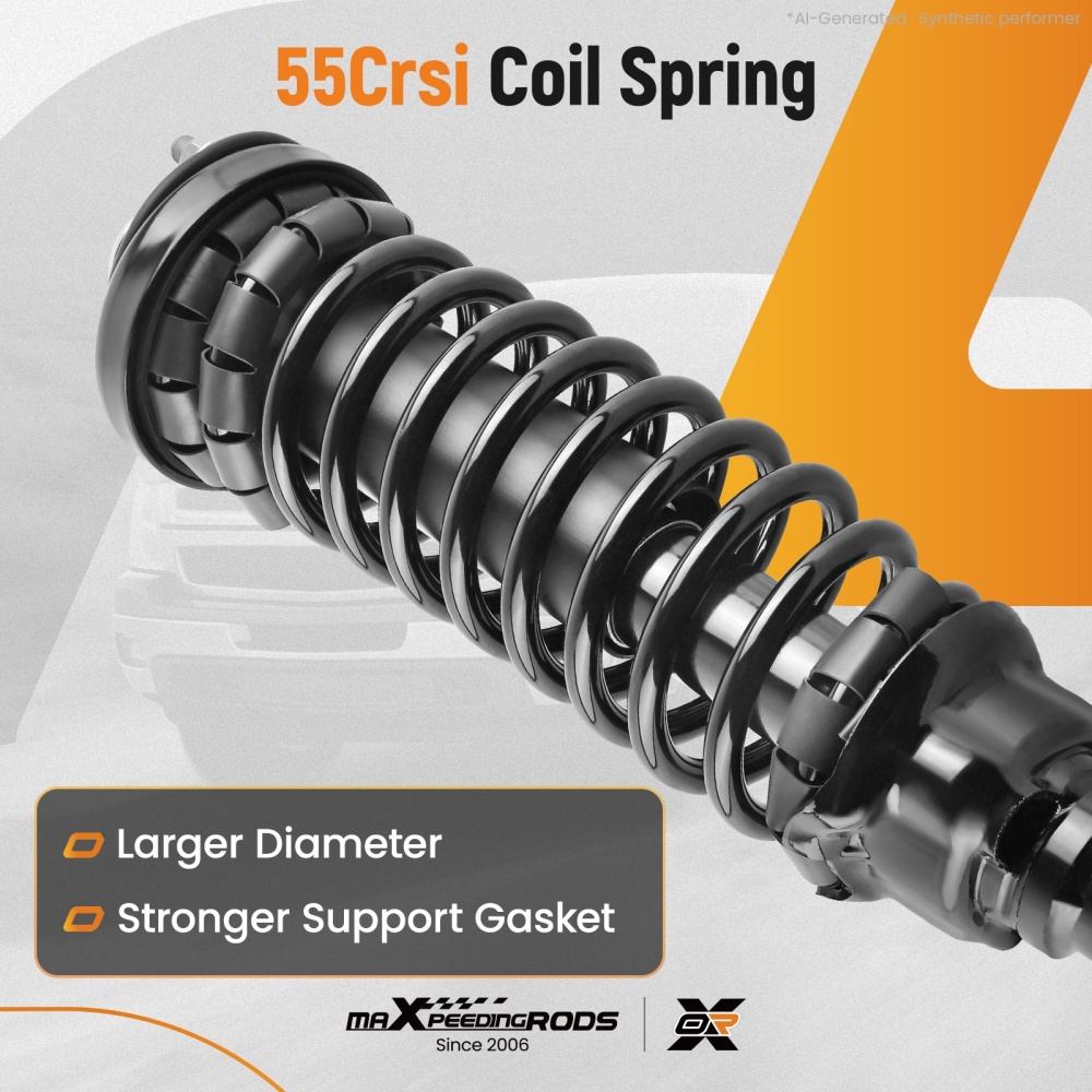 2pcs Rear Struts w/Coil Spring Assembly compatible for Honda Civic 1996-2000 1.6L 171292